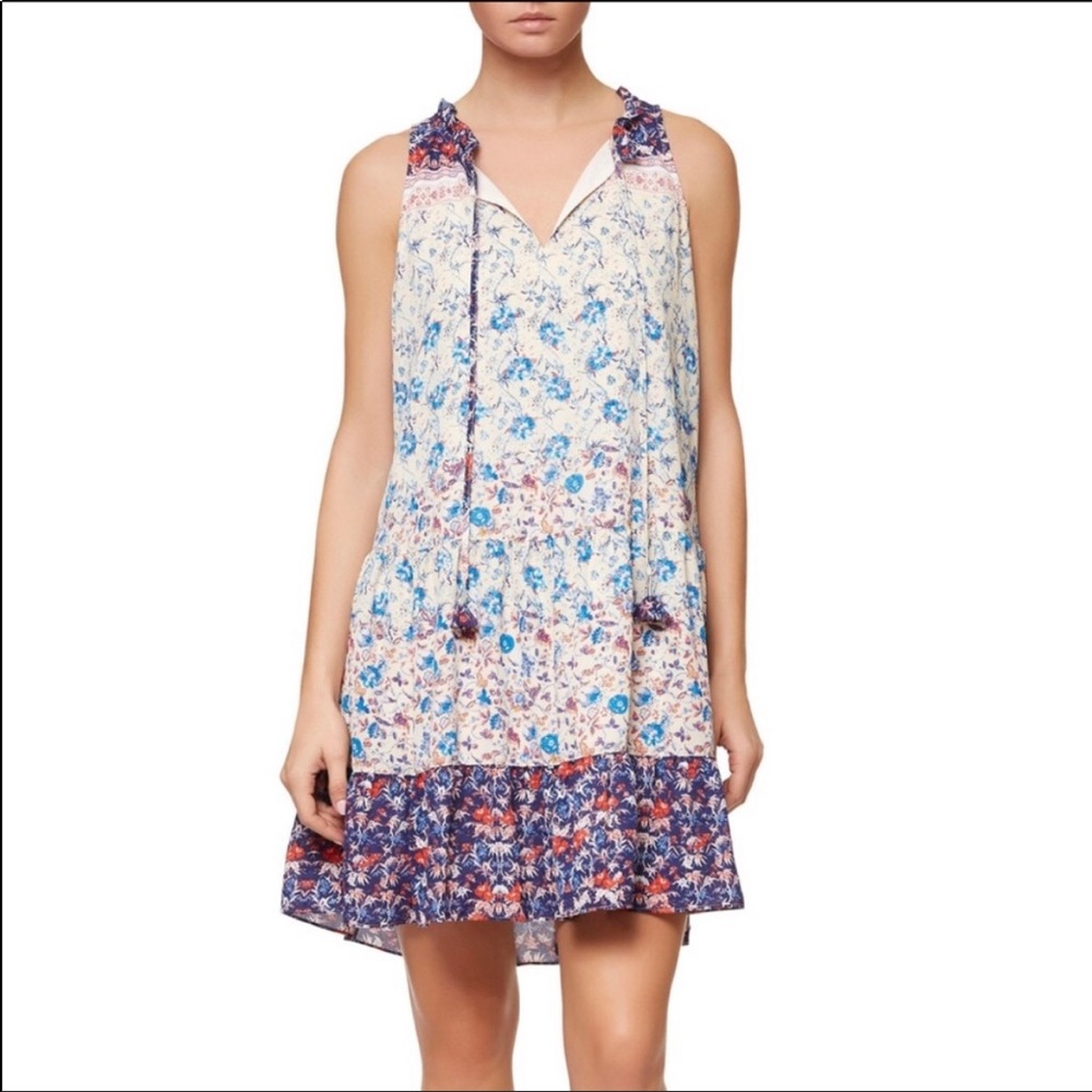 SANCTUARY Boho Floral Printed Tassel Swing Dress - Picture 1 of 6